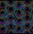 neon color tech pattern vector image