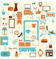 online shopping concept vector image