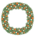 watercolor christmas wreath with pine anise star vector image vector image