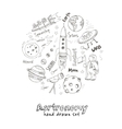 astronomy hand drawn doodles stars planet space vector image vector image
