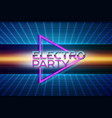 retro futuristic background 80s style vector image vector image