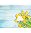 beautiful bouquet of tulips eps 10 vector image