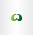eco green letter w logo logotype sign vector image vector image