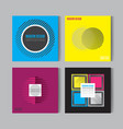 flat style abstract colorful posers set art vector image