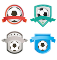 set of soccer football and logo emblem designs vector image