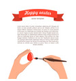 happy easter template vector image