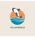 killer whale icon vector image