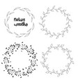 nature wreaths set of black vector image vector image