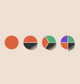 segment slice sign at brutalism style circle vector image