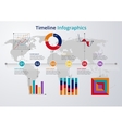 timeline flat design vector image vector image