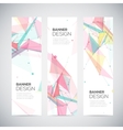 vertical banners set with polygonal abstract vector image