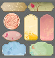 vintage paper labels and tags vector image