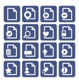 file management icons set vector image