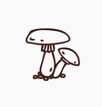 hand drawn mushroom vector image
