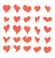 hearts set vector image