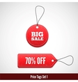 3d price tags set one vector image