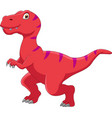 Green t-rex running alone Royalty Free Vector Image