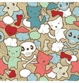 Seamless pattern with doodle kawaii Royalty Free Vector