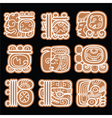 mayan glyphs writing system and languge design vector image