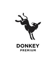 simple black donkey logo icon template design vector image