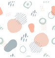 organic shapes seamless pattern unique hand drawn vector image