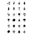 trees icons 2 vector image