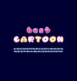 comic cute font alphabet in the cartoon style vector image vector image