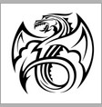 dragon logodragon logo template vector image