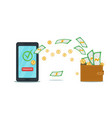 online payment mobile app with digital wallet vector image vector image