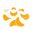 potato chips icon set vector image vector image