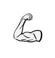 strong bodybuilder biceps flex arm icon vector image