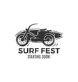 vintage surfing tee design retro surf fest tshirt vector image