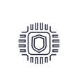 cryptography linear icon vector image