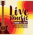 banner for concert live music with a guitar vector image