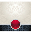 seamless pattern in victorian red black silver col vector image