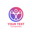 creative abstract circle tech human logo design vector image vector image