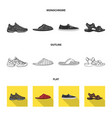 design of man and foot icon collection vector image vector image