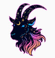 goat head in a bright multicolored palette vector image vector image