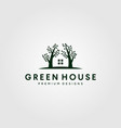 green house nature tree logo symbol design vector image
