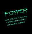 power font in sport style vector image
