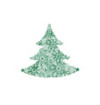 christmas background with new year tree and snow vector image