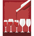 glass of wine vector image vector image