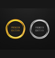 gold and silver round frame vector image