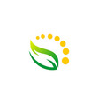 green leaf beauty organic logo vector image vector image