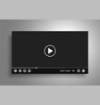 web video media player interface template design vector image vector image