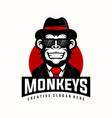 awesome monkey logo vector image