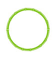 green bamboo trunk circle frame natural round vector image vector image