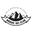 vintage ski or winter sports logo badge emblem vector image