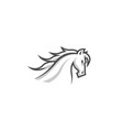 white horse pegasus logo vector image