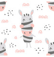 zebra heads pattern vector image vector image